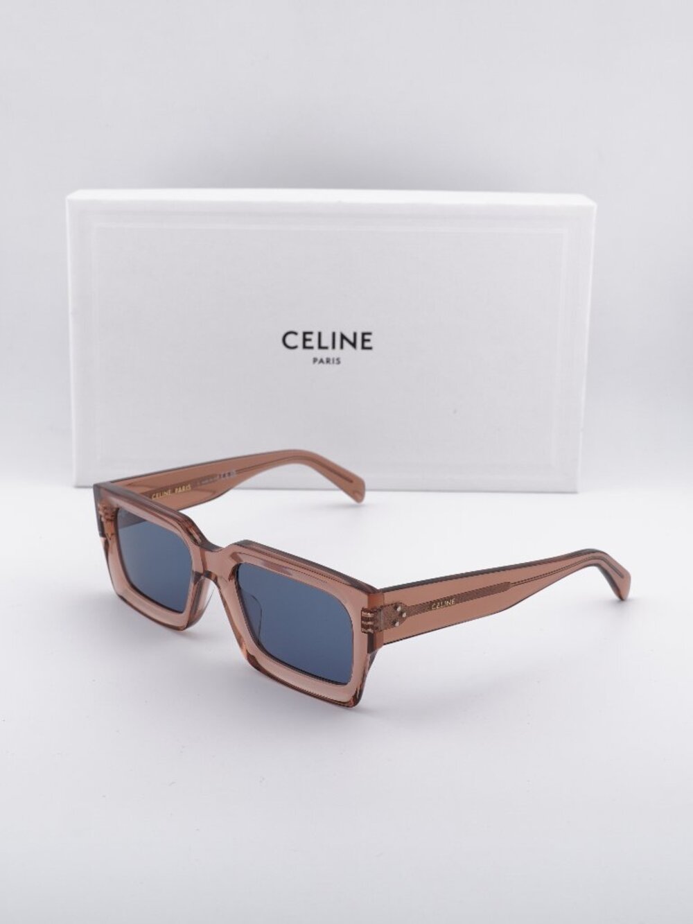 Celine CL40280U 74V Rectangle Sunglasses - Rose/Blue